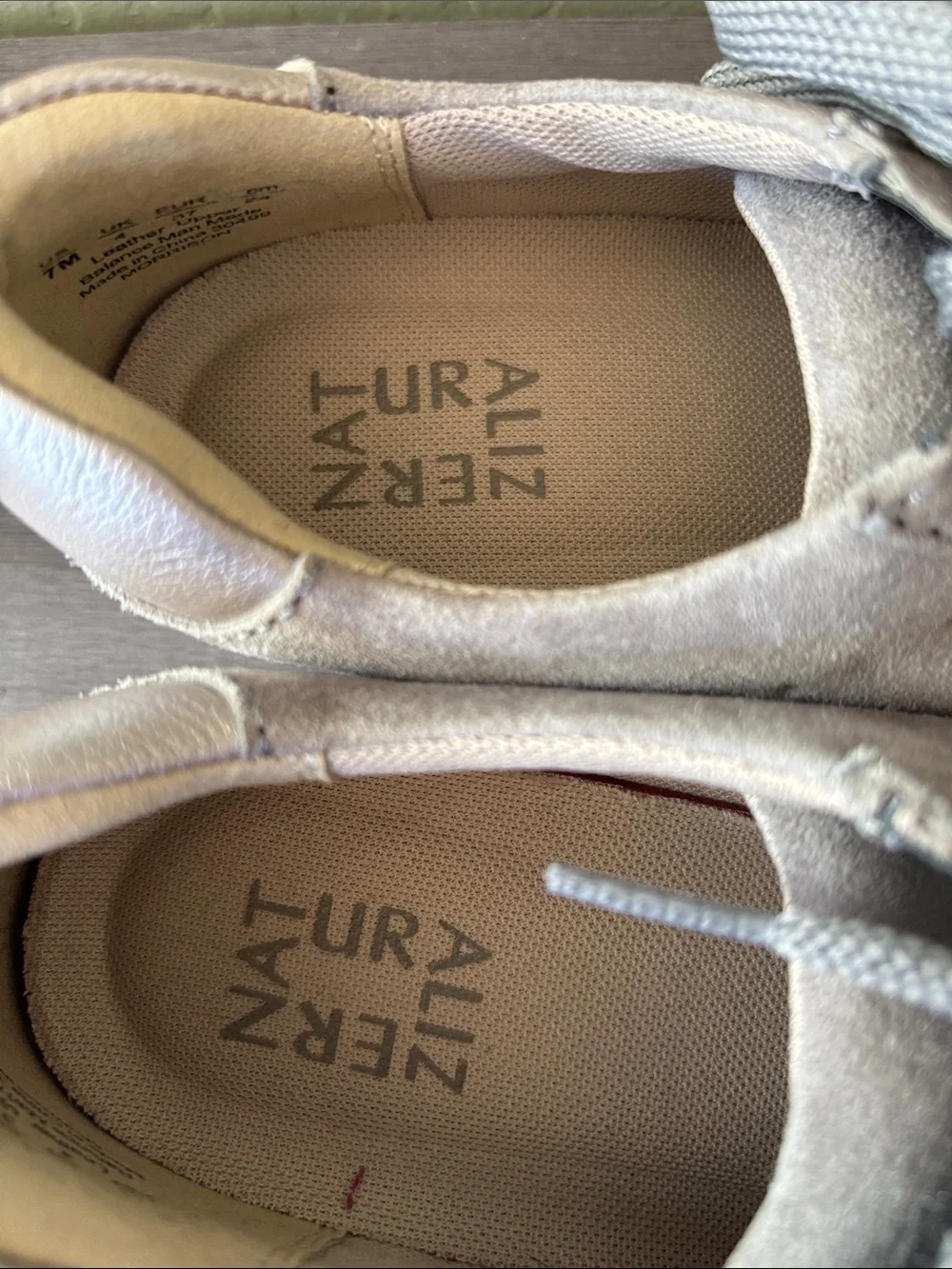Naturalizer Morrison Gray Fog Suede Leather Lace Up Sneaker Size 7